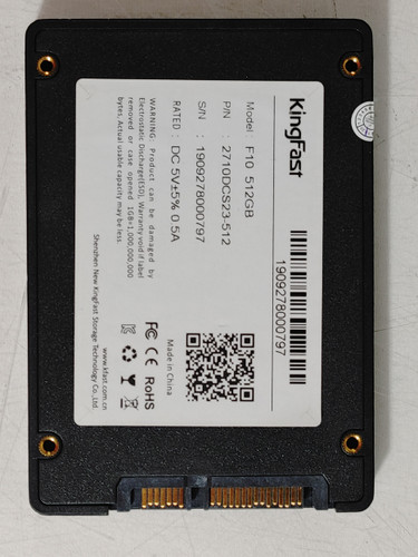 King Fast F10 2710DCS23-512 512 GB SATA III 2.5 in Solid State Drive