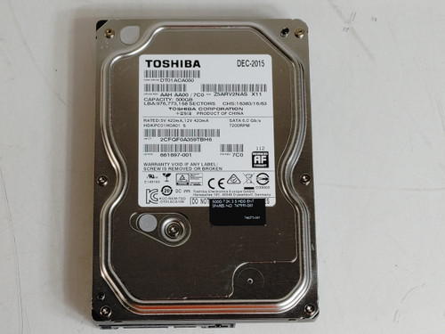 Toshiba DT01ACA050 500 GB SATA III 7.2K 3.5 in Desktop Hard Drive