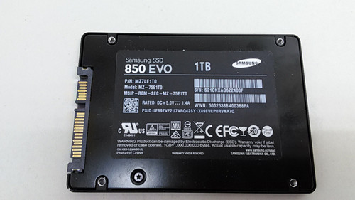Samsung MZ-75E1T0 850 EVO 1 TB 2.5 in SATA III Solid State Drive