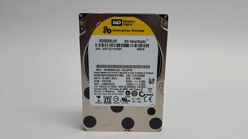 Lot of 2 Western Digital  VelociRaptor WD6000HLHX 600 GB SATA III 2.5 in Server