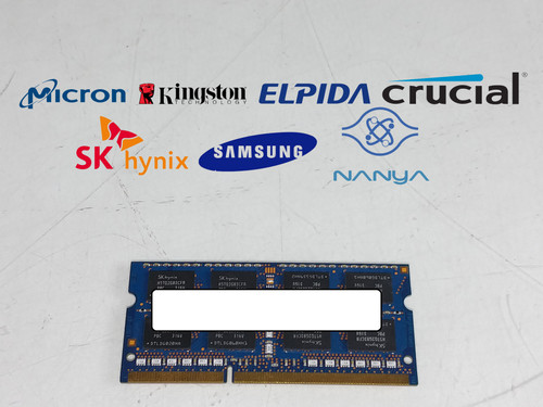 Lot of 2 Major Brand 4 GB PC3-12800 (DDR3-1600) 2Rx8 DDR3 Laptop RAM