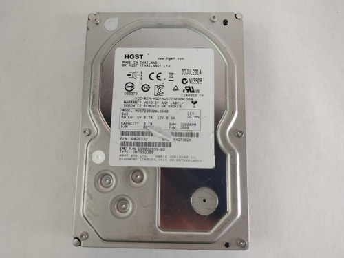 Lot of 2 HGST EMC HUS723030ALS640 3 TB 3.5" SAS 2 Enterprise Hard Drive