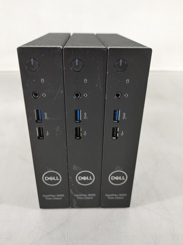 Lot of 3 Dell OptiPlex 3000 Thin Client Celeron N5105 2.00 GHz 4 GB DDR4 32 GB eMMC F3