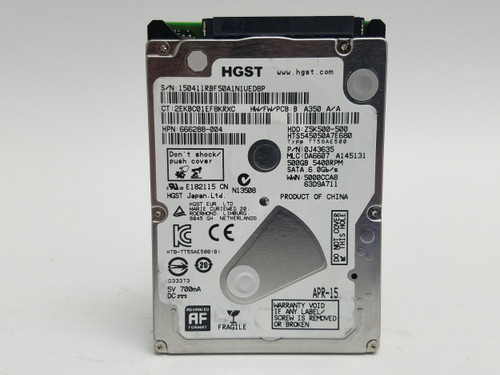Lot of 2 HGST Z5K500 HTS545050A7E680 500 GB 2.5" SATA III Laptop Hard Drive