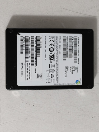 Samsung NetApp SM1633 MZ-IWS1T9B 1.6 TB SAS 3 2.5 in Solid State Drive