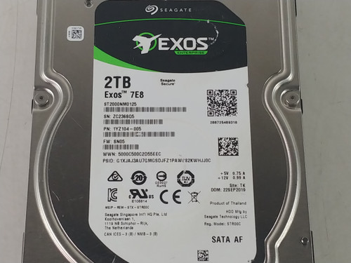 Seagate Exos 7E8 ST2000NM0125 2 TB SATA III 3.5 in Enterprise Drive