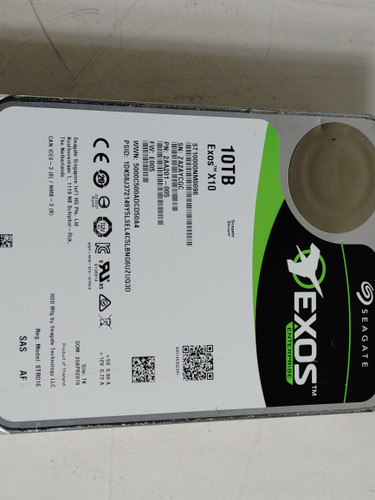 Seagate Exos X10 ST10000NM0096 10TB SAS 3 3.5 in Enterprise Drive