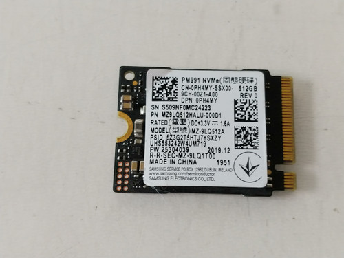 Lot of 2 Samsung PM991 MZ9LQ512A 512 GB NVMe 30mm Solid State Drive