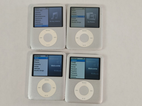 Apple A1236 Lot of 4 iPod Nano (3rd Generation) 4 GB Silver For Parts