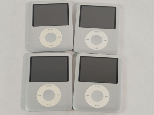 Apple A1236 Lot of 4 iPod Nano (3rd Generation) 4 GB Silver For Parts