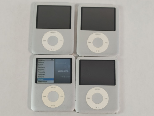 Apple A1236 Lot of 4 iPod Nano (3rd Generation) 4 GB Silver For Parts