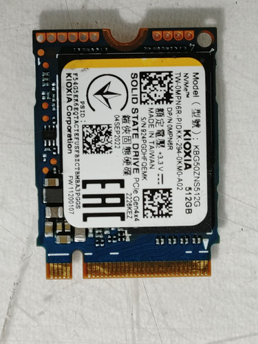 Kioxia KBG50ZNS512G 512 GB PCIe Gen4 30mm Solid State Drive