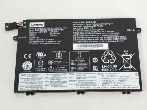 Lot of 2 Lenovo 01AV447 4120mAh 3 Cell Laptop Battery for ThinkPad E480