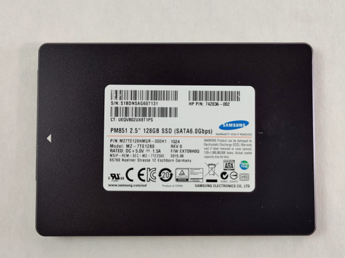Samsung MZ-7TE1280 PM851 128 GB 2.5 in SATA III Solid State Drive