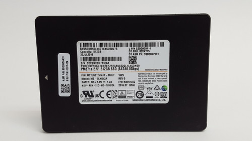 Samsung MZ-7LN512A PM871a 512 GB SATA III 2.5 in Solid State Drive