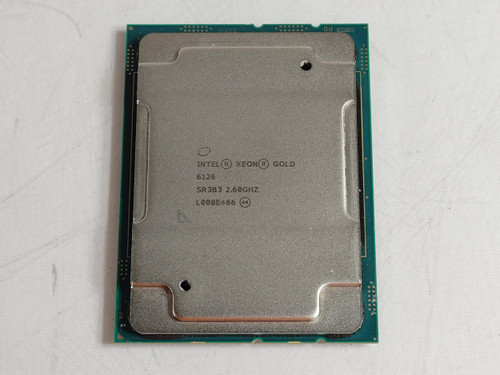 Lot of 2 Intel Xeon Gold 6126 2.6 GHz LGA 3647 Server CPU Processor SR3B3