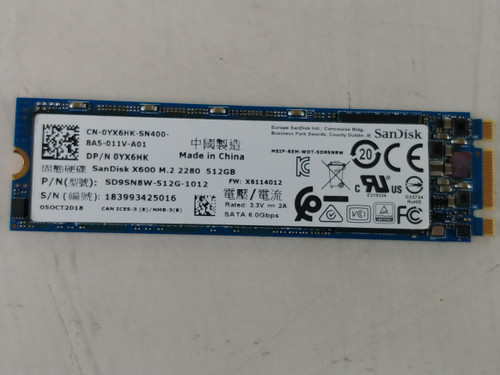 SanDisk X600 SD9SN8W512G 512 GB M.2 80mm SSD