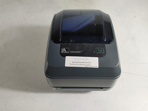 Zebra G-Series GK420t USB Monochrome Thermal Label Printer For Parts