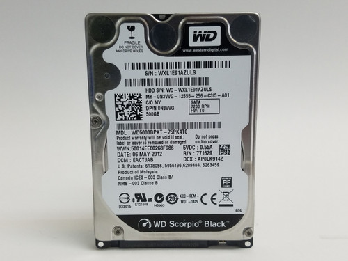 Western Digital WD Black WD5000BPKT 500 GB 2.5 in SATA II Hard Drive