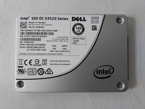 Intel Dell SSDSC2BB120G7R 120 GB SATA III 2.5 in Solid State Drive