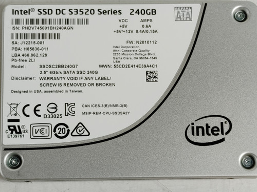 Intel S3520 SSDSC2BB240G7 240 GB SATA III 2.5 in Solid State Drive