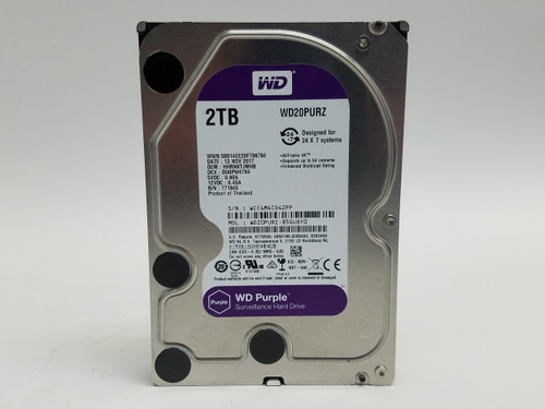 Lot of 2 Western Digital  WD Purple WD20PURZ 2 TB SATA III 3.5 in Surveillance