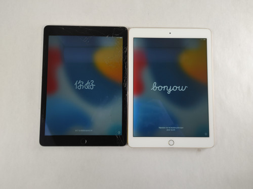 Lot of 2 Apple iPad Air 2nd Gen A1566 16, 64 GB iOS 15.8.8 (WiFi Only) For Parts