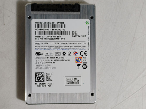 Samsung SATA II 256 GB 2.5 in Solid State Drive MMDOE56G5MXP