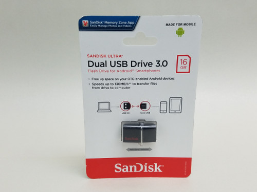 New SanDisk SDDD2-016G-A 16GB Ultra Dual Drive 3.0 for Android Devices