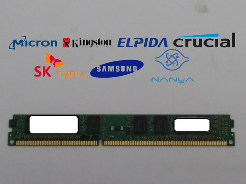 Lot of 2 Major Brand 4 GB PC3-12800U DDR3-1600 1Rx8 Low Profile Desktop RAM