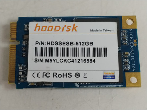 Lot of 2 Hoodisk HDSSESB-512GB 512 GB mSATA 1.8 in Solid State Drive