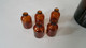 Merk & Co 25 Lot of 7 Vintage Amber Glass Pharmaceitical Bottles