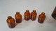Unbranded Vintage Amber Glass Bottles Lot of 7