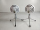 Lot of 2 White Snowball Ice Blue USB Mic for Recording & Streaming w/ Stand