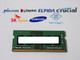 Lot of 5 Major Brand 8 GB DDR4-3200 PC4-25600 1Rx16 1.2V SO-DIMM Laptop RAM