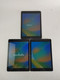 Lot of 3 Apple iPad 5th Gen A1823 32 GB iOS 16.7.14 (Wi-Fi + 4G) Unlocked For Parts