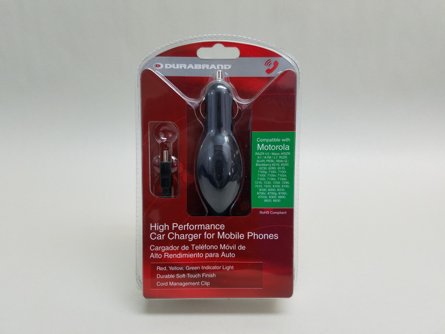New Durabrand CLB183222CWM High Performance Car Charger For Motorola Phones
