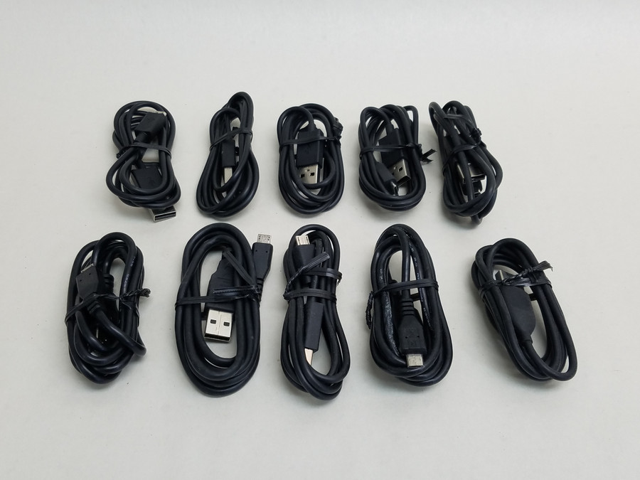 Micro-USB Charging Cable for Smartphone & Other Devices - 10 Pack