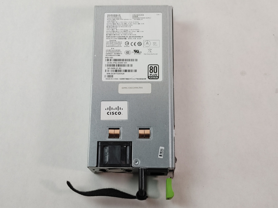 Lot of 10 Cisco 341-0496-01 Hot Swap 450W 1U Server Power Supply For C-Series