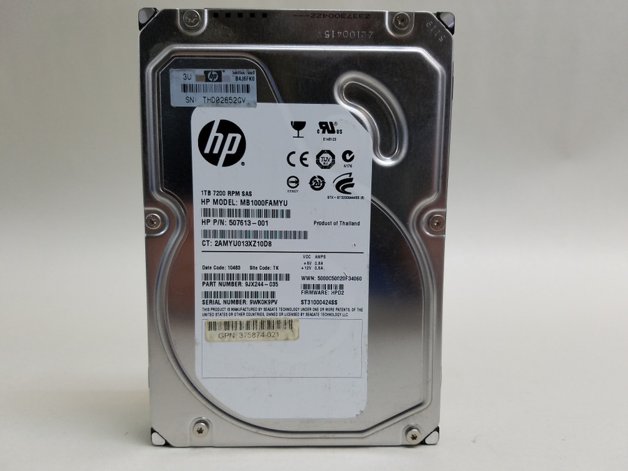 Lot of 2 Seagate HP Constellation ST31000424SS 1 TB 3.5" SAS 2 Enterprise Drive