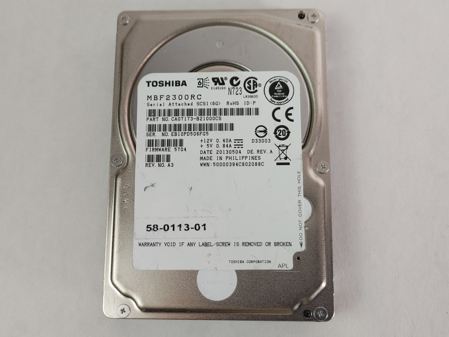 Toshiba Cisco MBF2300RC 300 GB 2.5 in SAS 2 Enterprise Hard Drive