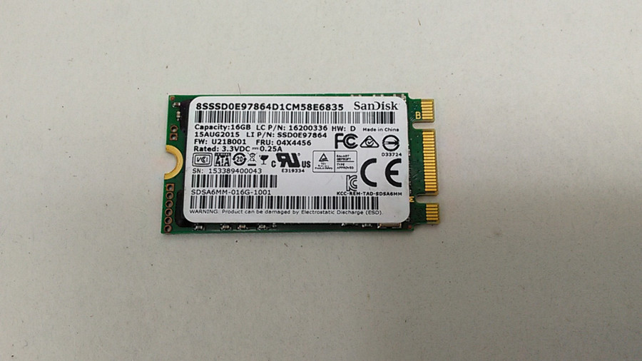 Lot of 5 SanDisk SDSA6MM-016G U110 16 GB 42mm M.2 Solid State Drive
