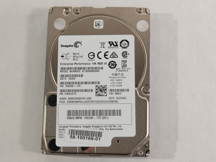 Seagate Cisco ST300MM0008 300 GB SAS 3 2.5 in Enterprise Hard Drive