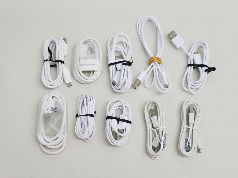 Lot of 5 Micro-USB Charging Cable for Smartphone & Other Devices - 10 Pack