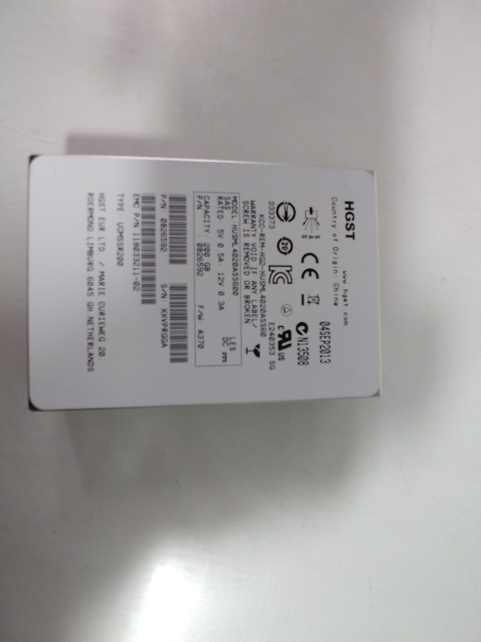 HGST EMC HUSML4020ASS600 200 GB SAS 2 2.5 in Solid State Drive