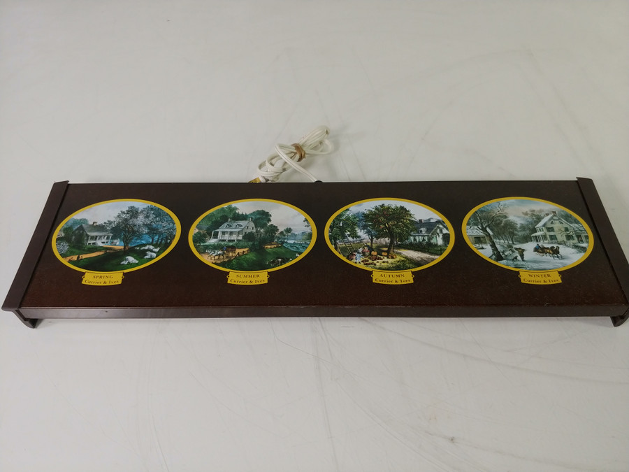 CURRIER & IVES SEASONS  Vintage Spring/Summer/Autumn/Winter Hot Plate