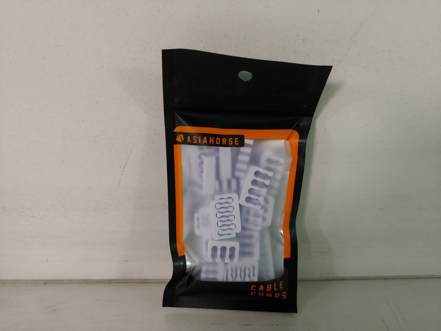 Lot of 10 New AsiaHorse 2023 Computer Organization Cable Combs (White)