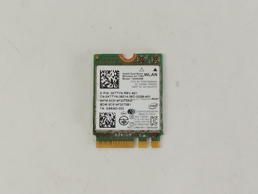 Dell KTTYN Wireless-AC 7260 802.11ac M.2 Wireless Card + Bluetooth