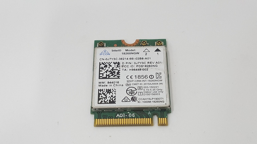 Dell J7Y3C Wireless-AC 802.11ac / Bluetooth 4.2 Tri-Band M.2 Card