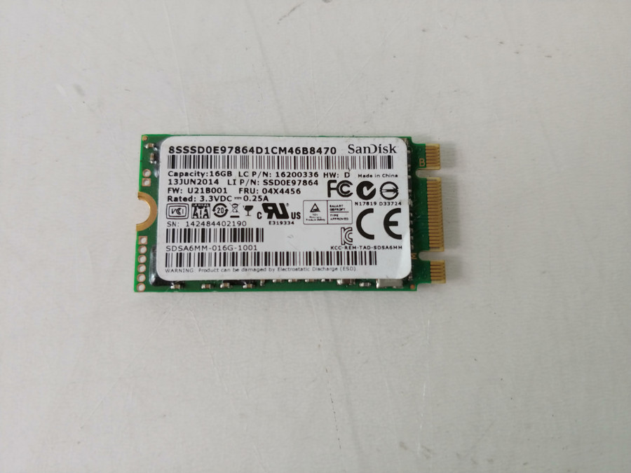 Lot of 5 SanDisk U110 SDSA6MM-016G-1001 16 GB M.2 2242 42mm Solid State Drive